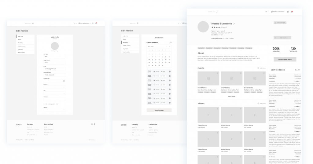 Create Design of the Website