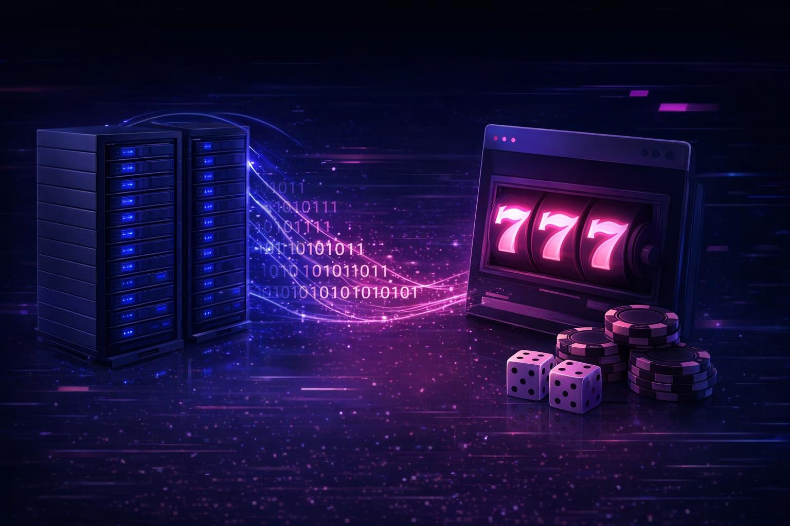 Illustration of a team coordinating gaming product features across code, analytics, and payment screens