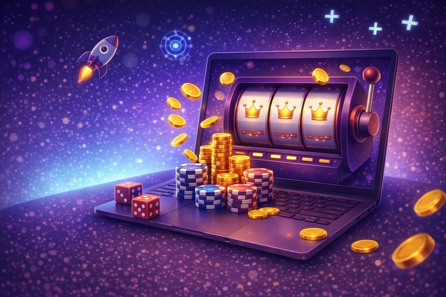 Illustration of a software team reviewing game, payment, and analytics modules on shared screens