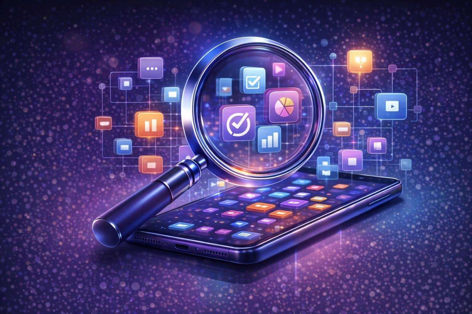Illustration of designers and developers planning mobile screens across phones and tablets